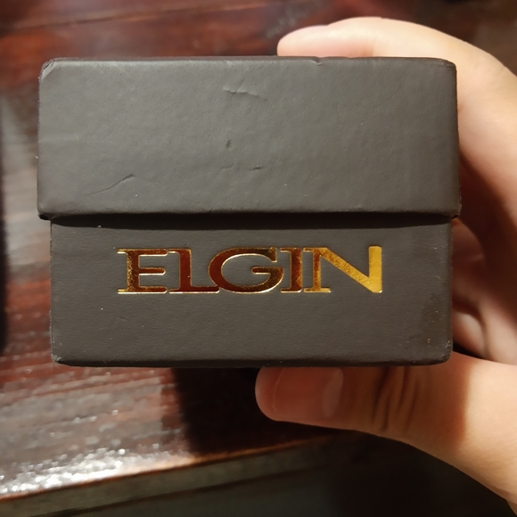 Elgin Men's Crystal Accent Two-Tone Watch and Brac - Picture 4 of 4
